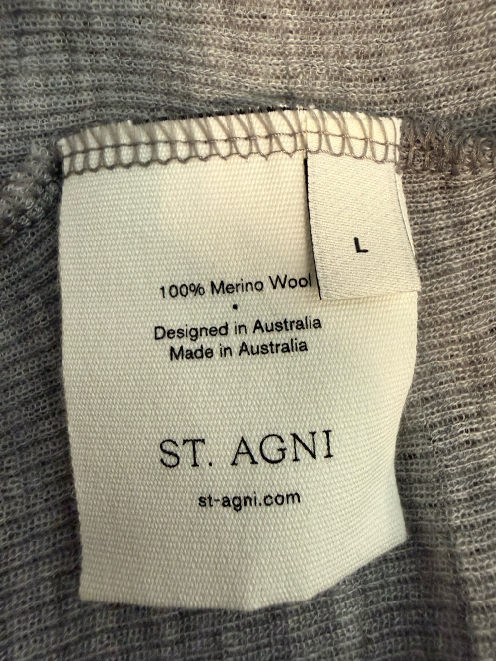 St. Agni Women's Baby Wool Wrap Top grey - Picture 8 of 9